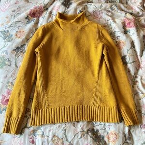 JCrew Mustard Cowl Neck Sweater